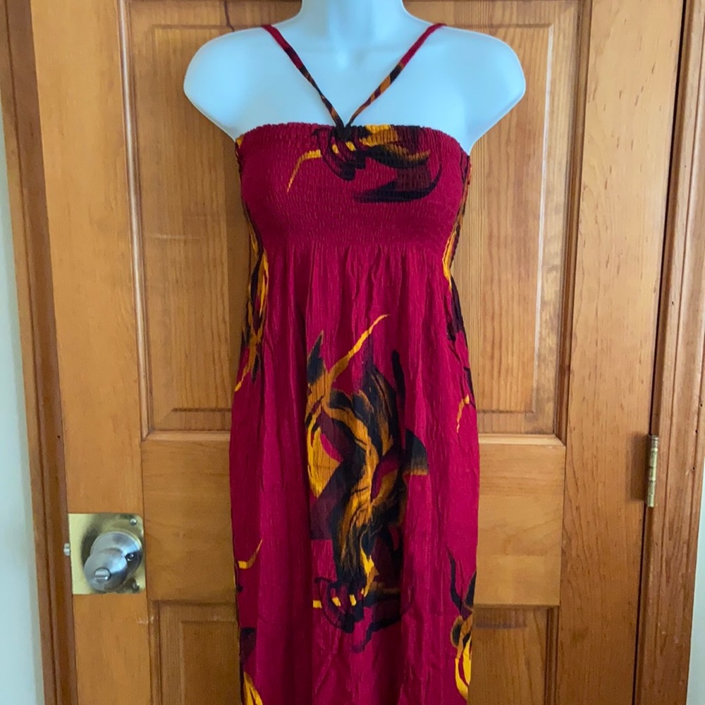 Deep red Sun dress